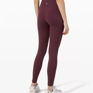 Lululemon Athletica high waist burgundy Leggings